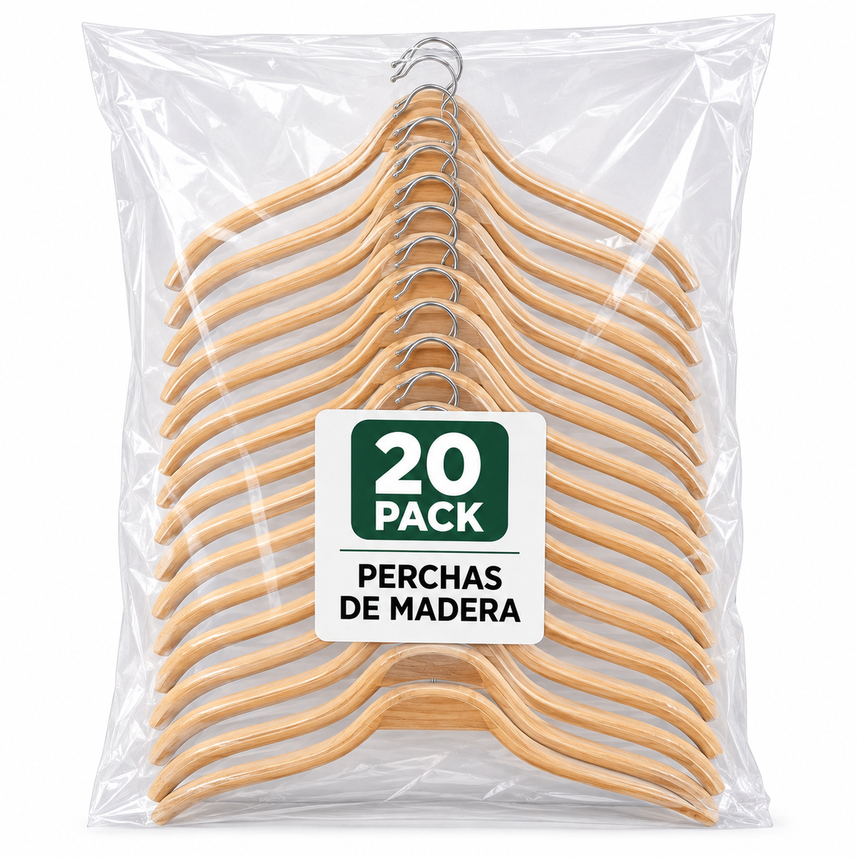 Colgadores de madera Pack 20