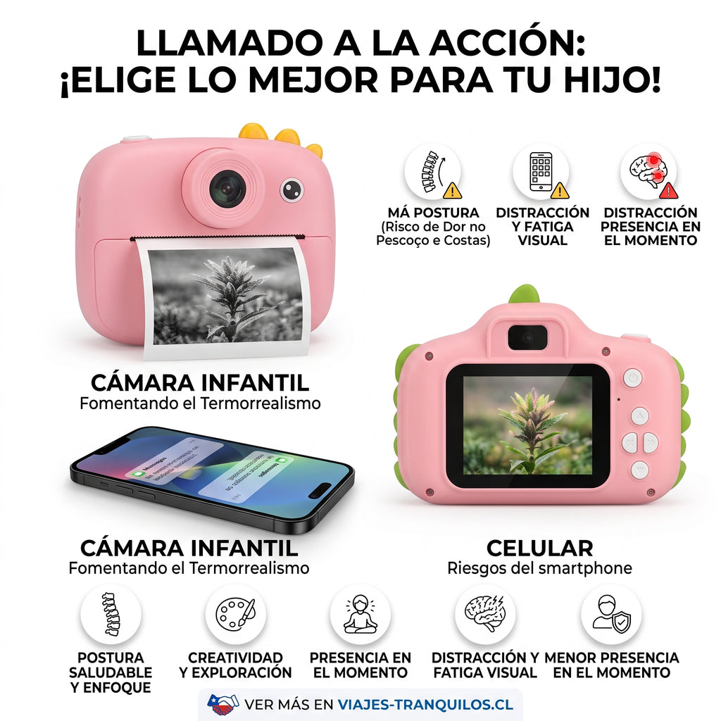 Juego de Cámara Fotos Instantáneas Infantil Impresion Digital Niños