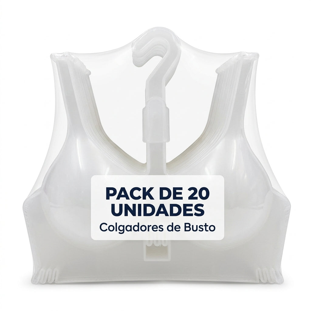 Pack de 20 Colgadores de Busto Transparentes para Lencería y Trajes de Baño
